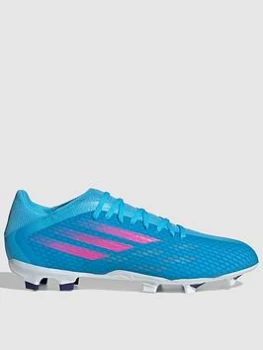 Image of adidas X Speedflow.3 Firm Ground Football Boots - Blue Size 9, Men