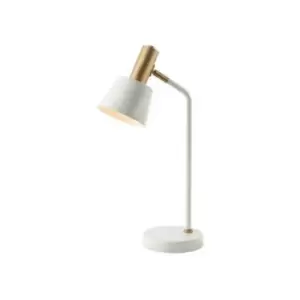 Image of Larissa Vyronas Table Desk Lamp E14 Max 25W Iron White -Gold On/Off Switch