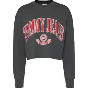 Image of Tommy Jeans Tjw Rlxd Crop Collegiate Ls Tee - Grey