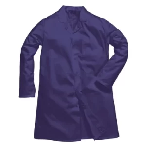 Image of Portwest Mens Single Pocket Food Coat Navy M