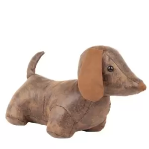 Image of Dexter Daschund Dog Door Stop Brown