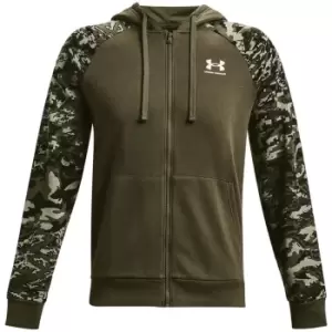 Image of Under Armour Armour Rival Fleece Camo Hoodie Mens - Green