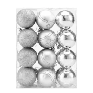 Image of Christmas Tree Baubles 24 48 Pieces Set Xmas Balls Shatterproof Shiny Matt Assorted Decoration Casaria Christmas Tree Baubles Matt Shiny Christmas