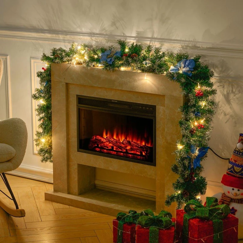 Image of LIFE IDEAS 270cm LED Spruce Christmas Garland Blue unisex 2.7m