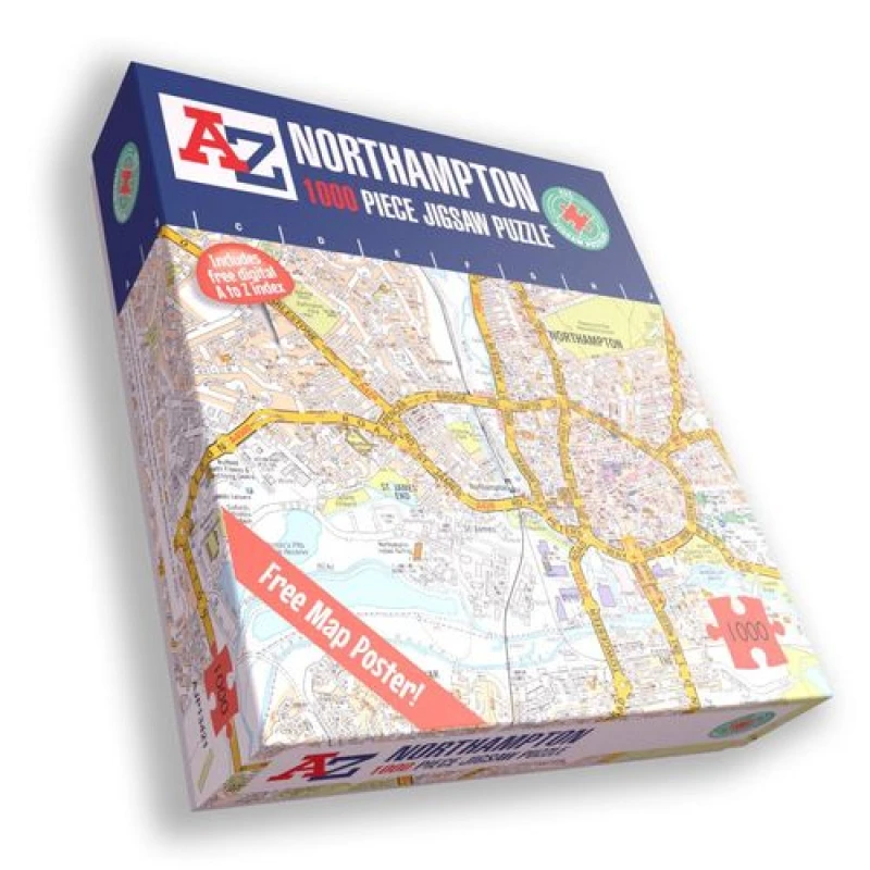Image of A to Z A to Z Map of Northampton 1000 Piece Jigsaw Puzzle