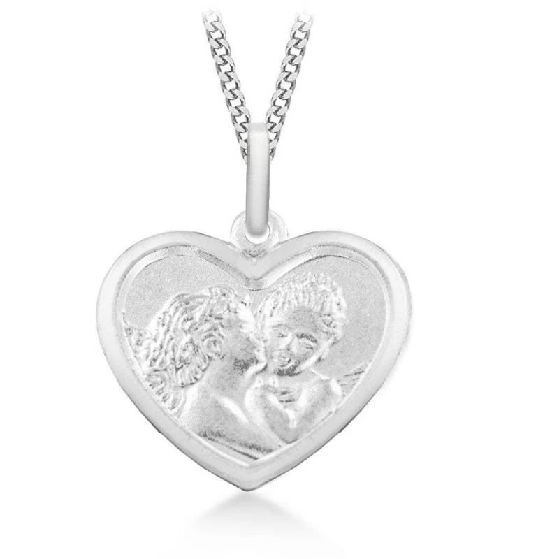 Image of Be You Sterling Silver Angle Heart Necklace Silver female 16-18inch