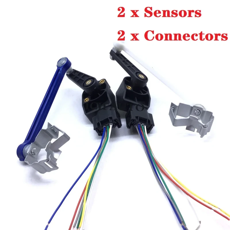 Image of Front Level Sensor + Pigtail Connector for Audi A6 Allroad Quattro OE# 4Z7941285C / 4Z7941286C / 4Z7 941 285C / 4Z7 941 286C