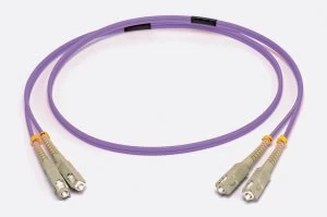 Image of Fiber Duplex Patch Cord Om3 50/125 Lc/st Purple- 1 M