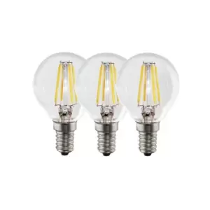 Image of 5 Watts E14 LED Bulb Clear Golf Ball Cool White Dimmable, Pack of 3