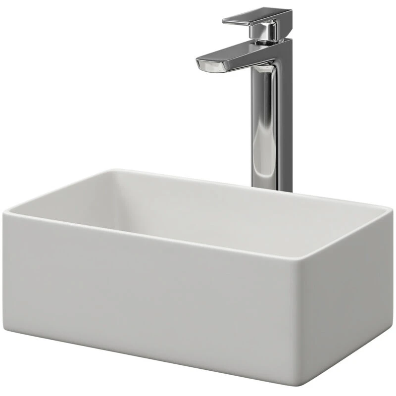 Image of nuie Rectangular Basin 365 x 235 x 120mm, White NBV279