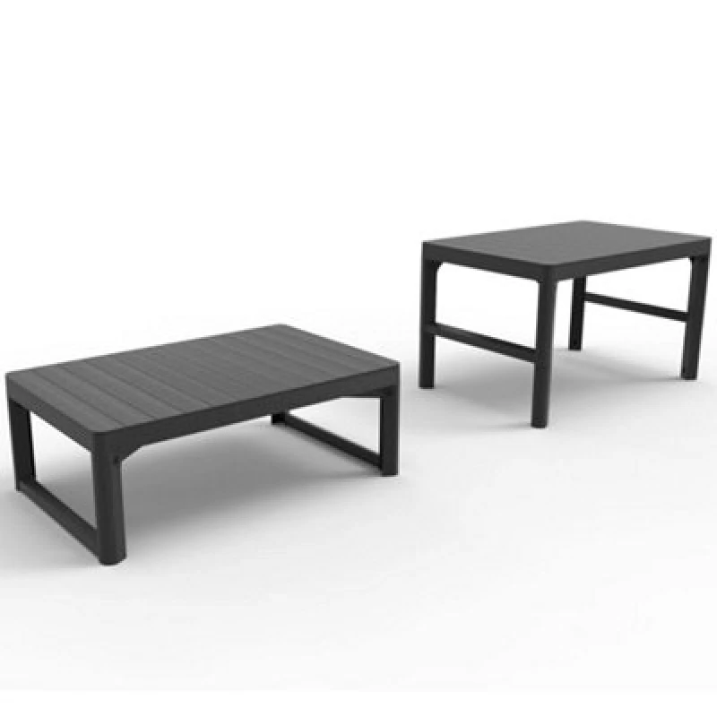 Image of Keter Garden Table Lyon Graphite 232300 Outdoor Furniture Dinner Coffe Table