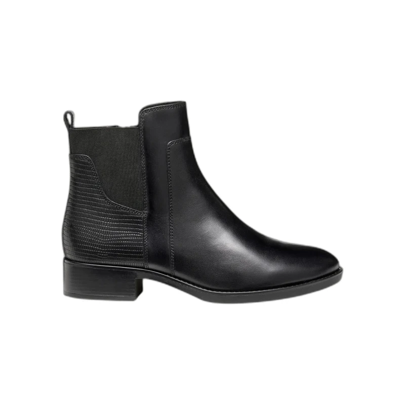 Image of Geox Womens ankle boots with a zip Geox Felicity Noir Female 35