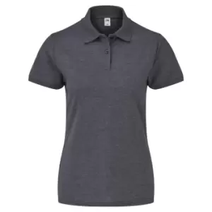 Image of Fruit Of The Loom Womens Lady-Fit 65/35 Short Sleeve Polo Shirt (XS) (Dark Heather)