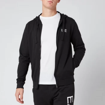 Image of Emporio Armani EA7 Core ID Logo Zip Through Hoodie Black Size M Men