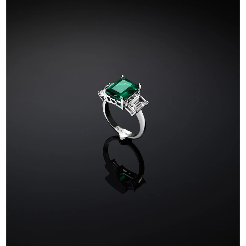 Image of Chiara Ferragni Womens Emerald Ring Multi female 18
