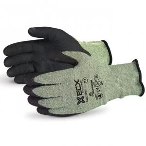 Image of Superior Glove Emerald Cx Kevlar Wire Core Nitrile Palm 9 Black Ref