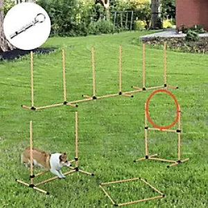 Image of PawHut Pet Agility Training Equipment Orange