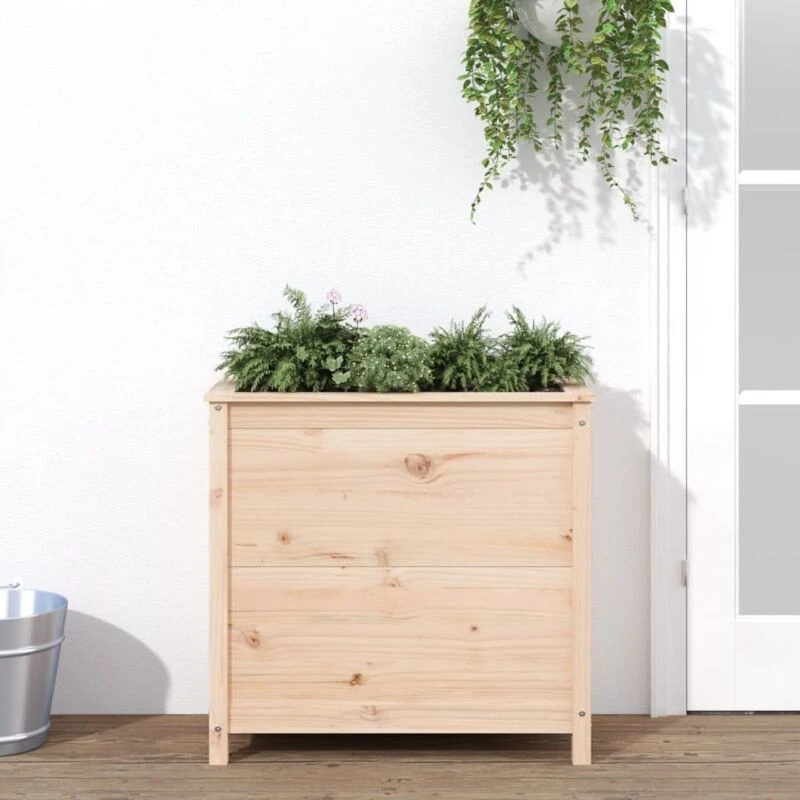 Image of vidaXL Garden Planter 82.5x40x78cm Solid Wood Pine, Brown 825282
