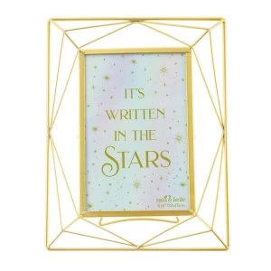 Image of Sass & Belle Trapeze Gold Photo Frame
