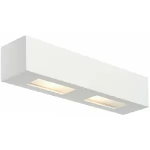 Image of Loops - Dimmable Twin Wall Light Primed White (ready to paint) Box Down Lamp Fitting