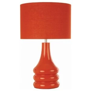 Image of Village At Home The Lighting and Interiors Group Raj Table Lamp - Burnt Orange