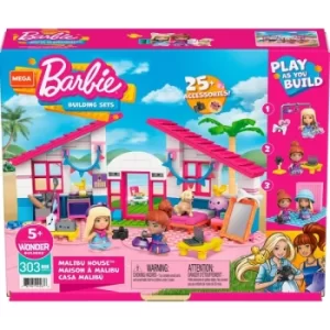 Image of Mega Bloks Construx Barbie Malibu House Construction Set