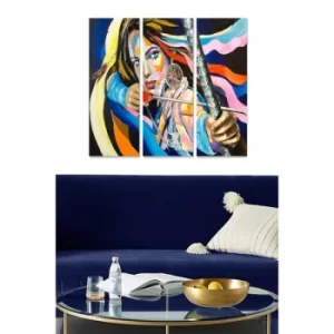 Image of MDF538825057 Multicolor Decorative MDF Painting (3 Pieces)