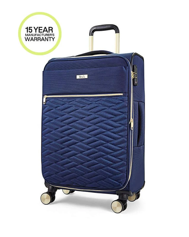 Image of Rock Rock Sloane Medium Suitcase Navy Navy ZW89901