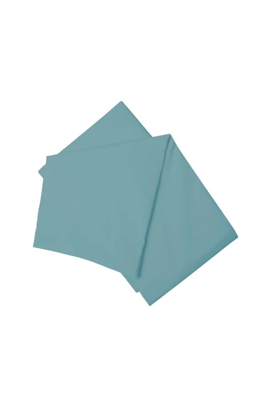 Image of Belledorm Easy Care 200 Thread Count Cotton Polyester Percale Flat Sheet in Teal Size: Single Teal Unisex Single