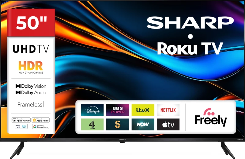 Image of Sharp HJ4225K 50" Smart 4K Ultra HD Roku TV [2025] - 4T-C50HJ4225KB