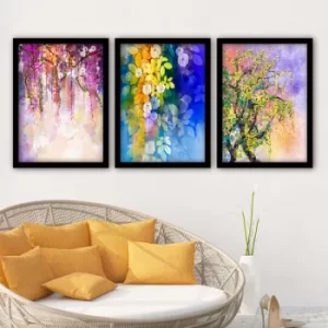 Image of 3SC181 Multicolor Decorative Framed Painting (3 Pieces)