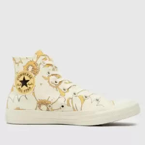 Image of Converse White All Star Summer Florals Hi Trainers