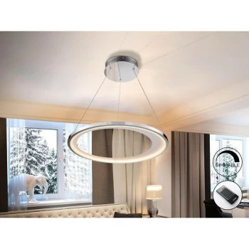 Image of Schuller Laris - Integrated LED Dimmable Ceiling Pendant Round with Remote Control Chrome