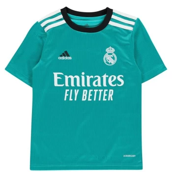 Image of adidas Real Madrid Third Shirt 2021 2022 Junior - Blue