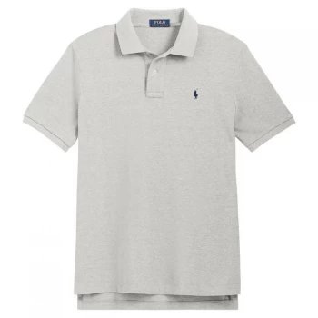 Image of Polo Ralph Lauren Slim Fit Stretch Mesh Polo Shirt - Grey/Navy PP