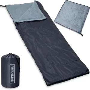 Image of Freshman Sleeping Bag Camping 195x75cm Festival Warm Outdoor Hiking Anthracite