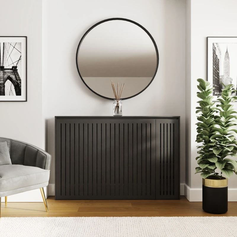 Image of GFW Cooper Storage Radiator Cover in Black Unisex