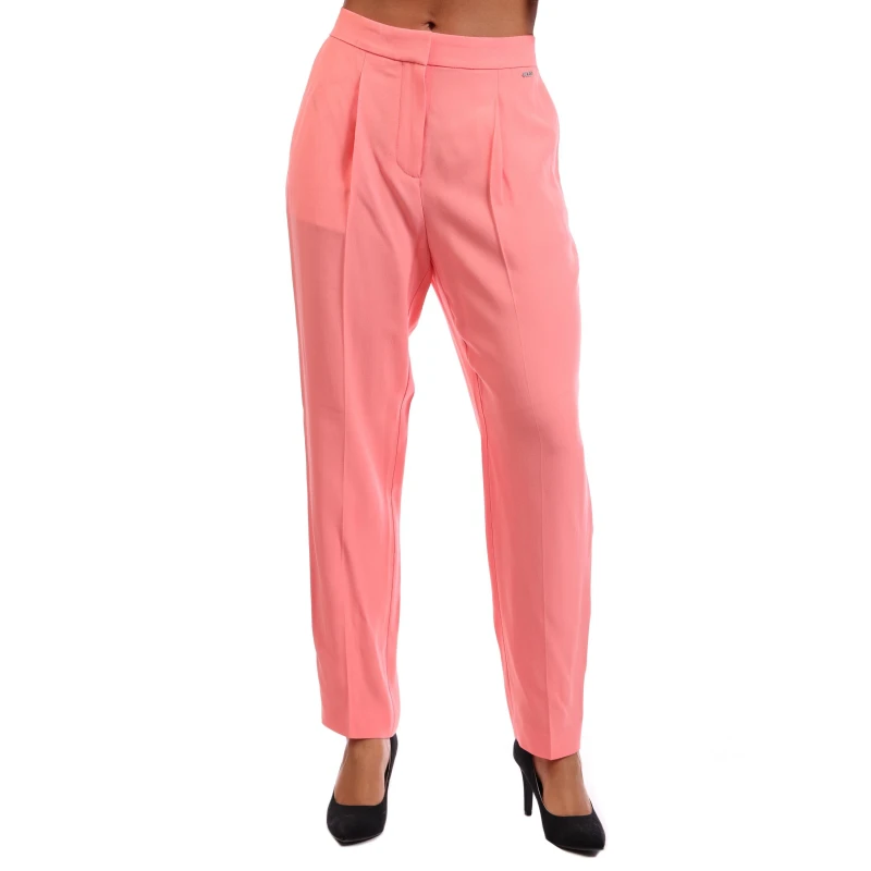 Image of Boss Womens Talosa Straight Leg Trousers Open Purple female 6 (XS)