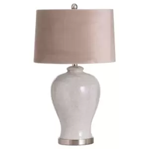 Image of Hadley Ceramic Table Lamp With Natural Shade