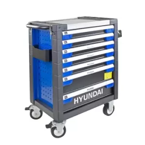 Image of Hyundai HYTC9003 305 Piece 7 Drawer Caster Mounted Roller Tool Chest Cabinet