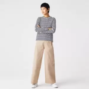 Image of Lacoste Striped Organic Cotton Jersey T-Shirt - EU 42/UK 14