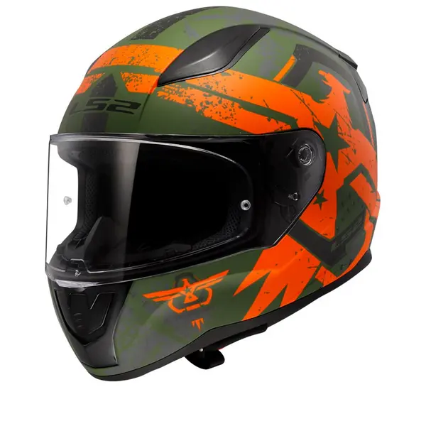 Image of LS2 FF353 Rapid II Thunder Birds Matt Orange-06 Full Face Helmet Size S