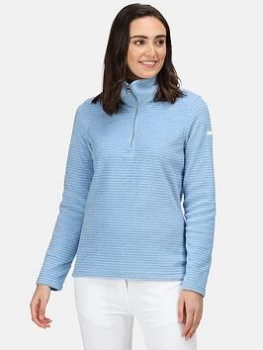 Image of Regatta Solenne Half Zip Fleece Top - , Blue, Size 12, Women