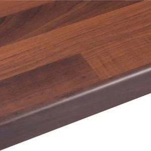Image of 38mm Butchers block Walnut effect Round edge Laminate Worktop L3.6m D600mm