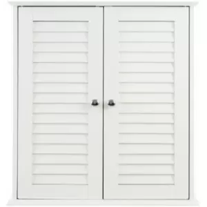 Image of White Wood 2 Door Wall Cabinet - Premier Housewares