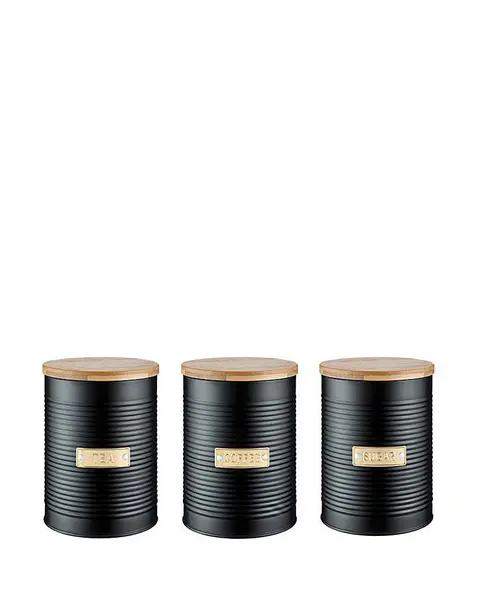 Image of Typhoon Typhoon Otto Black Set of 3 Canisters Black LW60001