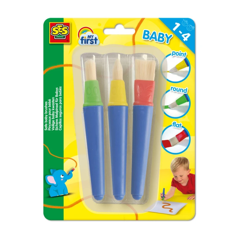 Image of SES Creative My first - Safe baby brushes (3 pieces) Multi unisex One Size