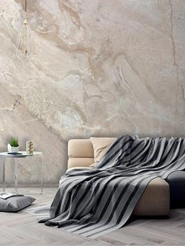 Image of AS Creation Marble Beige Digital Mural 350cm X 255cm, Cream 423624