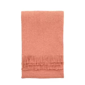 Image of Gallery Interiors Arki Waffle Throw in Blush