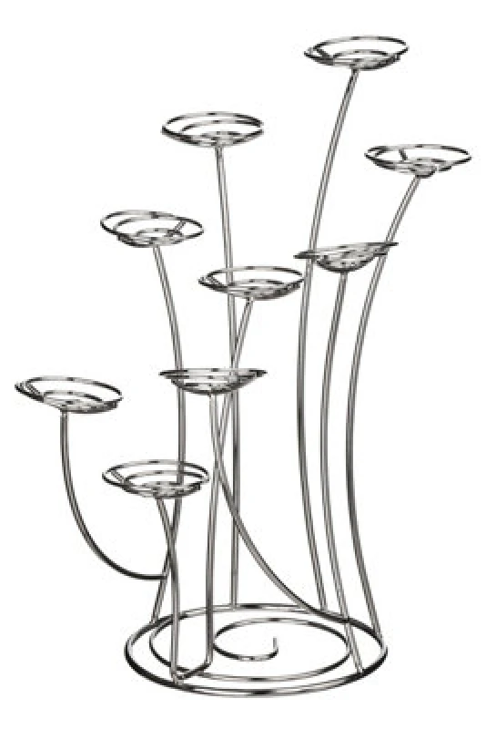 Image of Premier Housewares Faye Chrome 9 Cup Cake Stand Silver